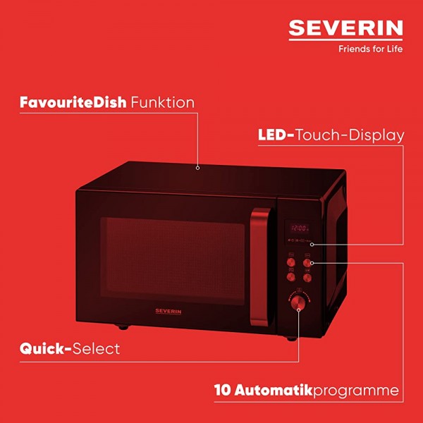 Severin Four Micro-ondes Gril Technologie Inverter 25L jusqu’à 1 000W 10 niveaux de puissance Sélection rapide Noir MW 7760 - B099WM1PP2U