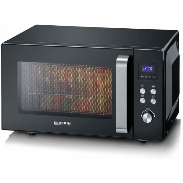 Severin MW 7763 micro-onde Comptoir Micro-ondes grill 25 L 900 W Noir Acier inoxydable - B099WL3H6GF