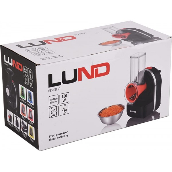 LUND Robot de Cuisine Hachoir judicateur 3IN1-150W Pieds antidérapants - B09TDD4MBHC