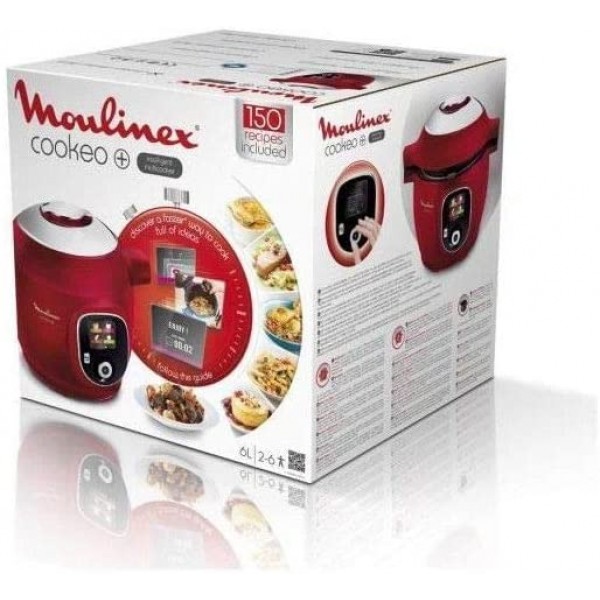 Moulinex Multicuiseur Intelligent Cookeo+ 6L 6 Modes de Cuisson 150 Recettes Préprogrammées Jusqu'à 6 Personnes Rouge CE851500 - B07D136VDM4