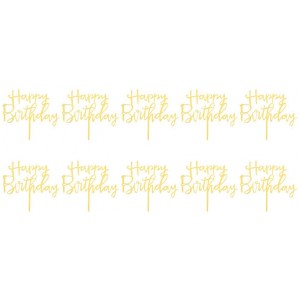 Okuyonic Cupcake Toppers 10pcs Cake Topper Vivid Eye Catching Attractive Art Words Safe Acrylique pour Muffin pour la fête d'anniversaire - B09TYH8LVKL