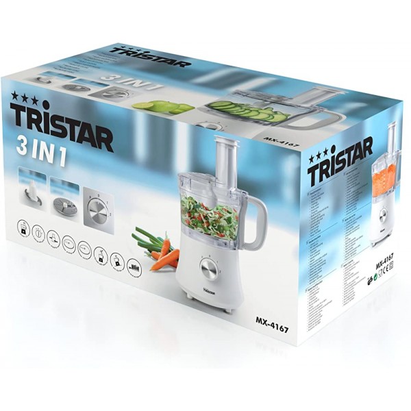 Tristar MX-4167 Robot Culinaire Lames Acier Inoxydable Blanc - B00FLTX30OT