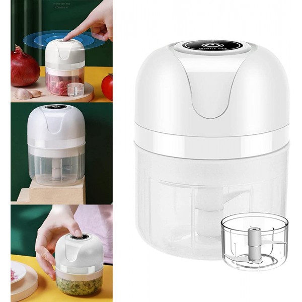LOVIVER Mini Mixeur électrique sans Fil pour Robot Culinaire pour Bébé Blanc 100ML 250ML - B09Z7LP746Z