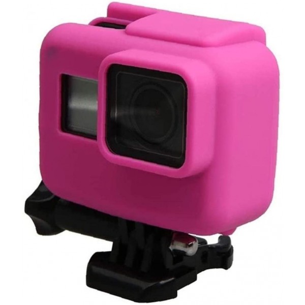OMMO LEBEINDR Coque de protection anti-rayures en gel silicone pour caméra d'action GoPro Hero 5 6 7 Violet - B0B12774MWB