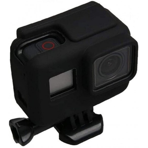Sanfiyya Coque de protection anti-rayures en gel silicone pour caméra d'action Gopro Hero 5 6 7 Couleur : rose rouge - B0B12KK8S8O