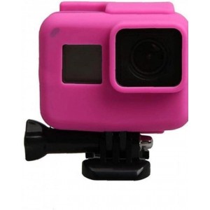 Sanfiyya Coque de protection anti-rayures en gel silicone pour caméra d'action Gopro Hero 5 6 7 Couleur : rose rouge - B0B12KK8S8O