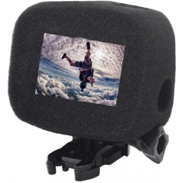 Sanfiyya Housse de protection en mousse pour pare-brise avec réduction du bruit du vent pour caméra d'action GoPro Hero 5 6 7 - B0B12KN7TQY