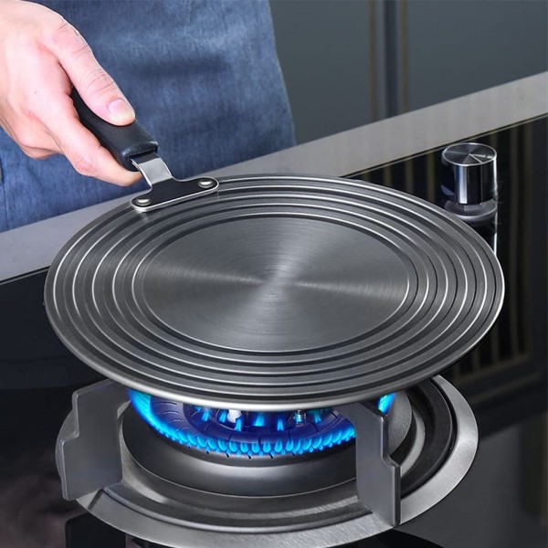 AUTUUCKEE Plaque diffuseur de chaleur en alliage d'aluminium pour cuisinière à gaz électrique plaque à induction en verre outil de cuisson taille : 24 cm - B09FTGRRZVM