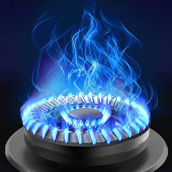 Cuisinière à gaz de table cuisinière à gaz de bureau 4,2 kW brûleur de cuisson pour cuisinière à gaz portable panneau en acier inoxydable facile à nettoyer pour réchauffer cuire bouillir frire, - B09WMG87QJX