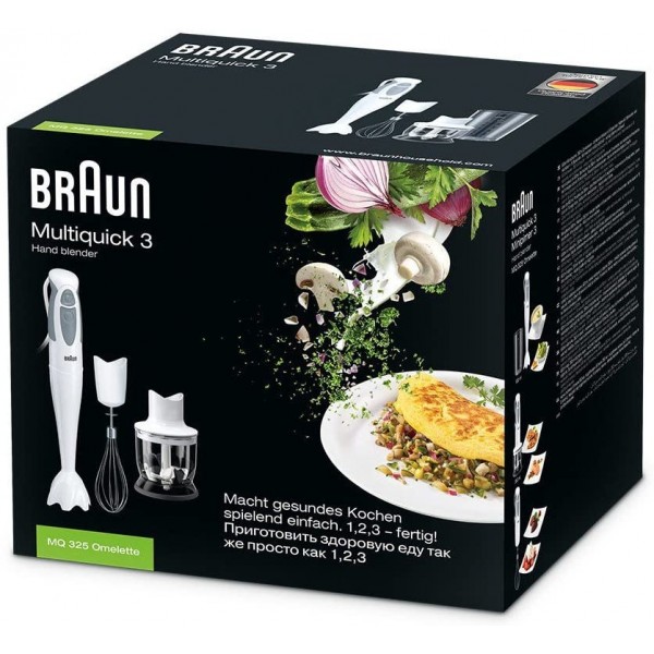 Braun mq325 omelette Mixeur Plongeant Acrylique Blanc 35 x 7,2 x 35 cm - B00IYL2PFUM
