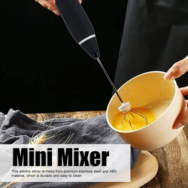 Mini mélangeur 3 modes de vitesse Mini mélangeur à main à sonde en acier inoxydable largement utilisé pour le lait pour les œufs pour la crème - B09ZQ18RFS9