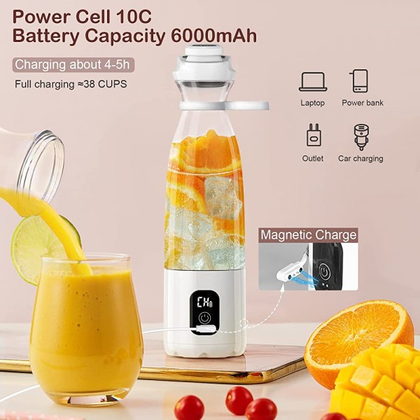 Blender portable pour milk-shakes et smoothies 300W Smoothie Blender avec technologie Pluse 20 Oz Personal Blender USB Rechargeable IPX7 Water Proof Crush Ice LayOPO Blender - B07RB628GQT