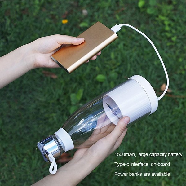 INFILM Mixeur portable rechargeable par USB mixeur électrique 300 ml mini tasse de mélange de fruits mixeur électrique USB blanc pour le sport les voyages et l'extérieur - B0B187Z4GH6
