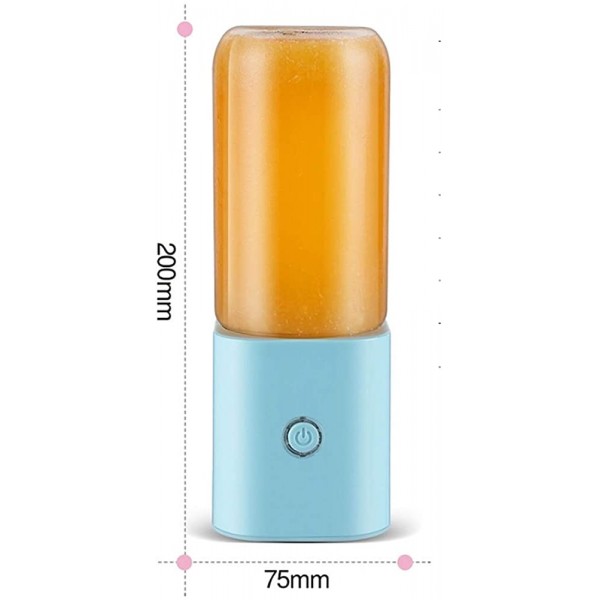 Portable Blender Mini Size Blender for Smoothies and Shakes 2 Blades in 3D for Superb Mixing 350ML USB Rechargeable Juicer Cup 2000mAh Powerful Handheld Fruit Mixer Machine Color : A - B09Y5KM93D1