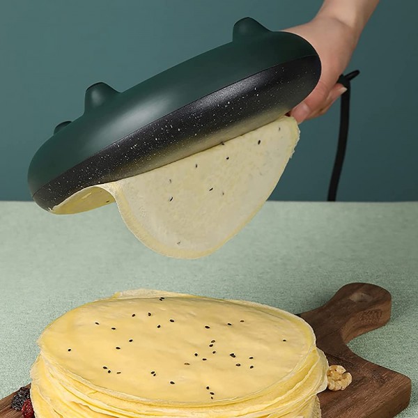 Fabricants de crêpe 2022 Nouveau! Crêpe électrique et fabricant de pancake 2 0cm Plaque chauffante de couleur de couleur de pierre maifan | nettoyage facile avec Pp Bassin for crêpes crêpes omele - B09QGQZG3SU