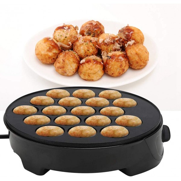 Plaque de barbecue Machine électrique Takoyaki à 18 cavités pour faire des boules de crêpes Poffertjes poêle à revêtement antiadhésif pour gril 700w 50-60HZEU-220V - B08SLQB8WYZ