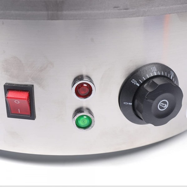RibasuBB Machine à crêpes en acier inoxydable 220 V 2800 W Pour pancakes galettes et burritos salés Température de fonctionnement : 50-300 °C - B09V7KC84TT
