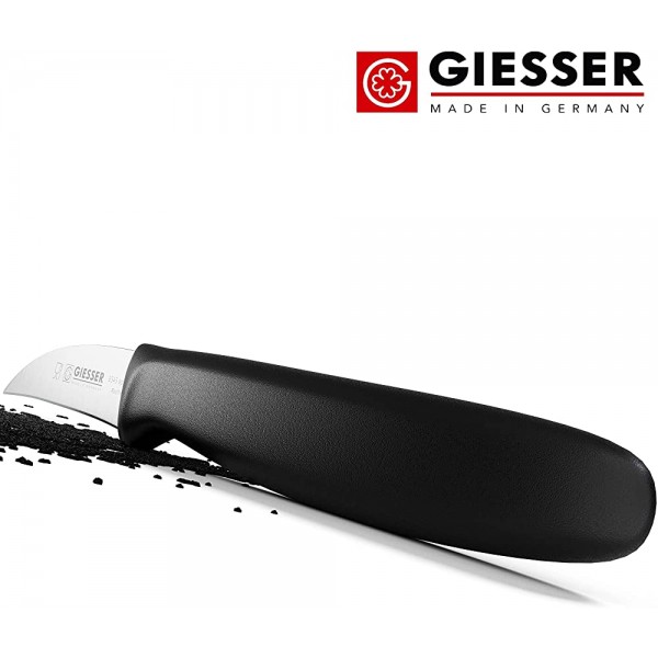 Giesser depuis 1776 fabriqué en Allemagne Couteau tournier noir lame 6 cm antidérapant couteau d'office tranchant lavable au lave-vaisselle inoxydable - B001JDQRZOE