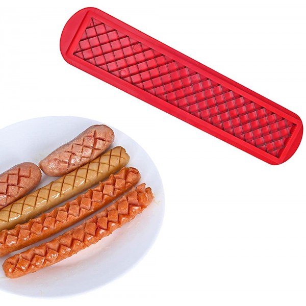Coupe-hot-dog pour barbecue Outil pour trancher les hot-dogs trancheuses à saucisses pour hot-dogs en spirale pour barbecue Outil de tranchage de hot-dog pour la fabrication de délicieux - B09VV6CJ78R