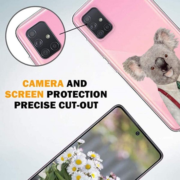 Oihxse Compatible pour Samsung Galaxy S6 Coque Ultra Fine Transparente TPU Silicone Doux Protection Housse Motif Exact Fit Souple pour Samsung Galaxy S6Paresse A2 - B0888B9GHY6