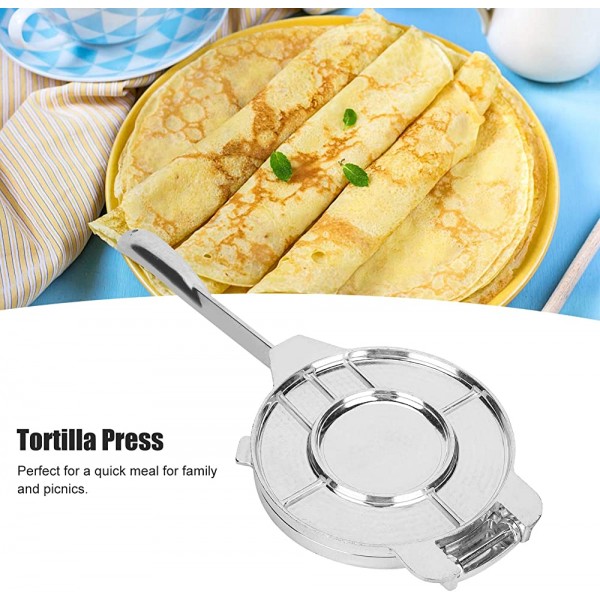 DERCLIVE Presse à tortilla en alliage d'aluminium pliable pour pâtisserie - B09JKGVQWH5