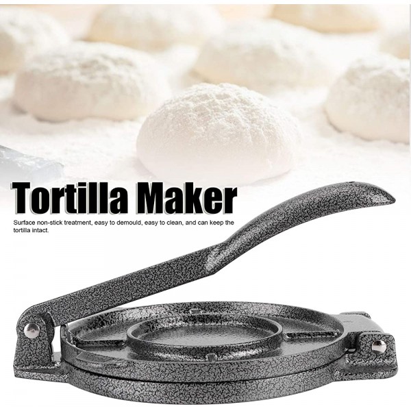 Machine à tortilla lourde 16,5 cm en fonte pour la fabrication de tortilla - B09HXYW1LKH