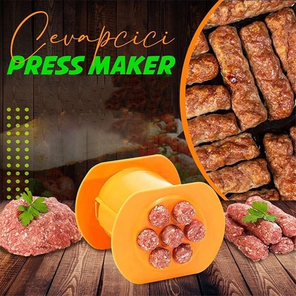 Moule alimentaire manuel pour saucisses Pour hot dogs Orange 11,8 cm x 9,3 cm x 8 cm - B09LCPR3JCH