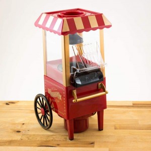 Deals Chariot électrique Pop Corn à air chaud sans huile Popcorn Maker professionnel 1200 W design rétro pour fêtes enfants appareils électroménagers cuisine - B09347TG4MJ