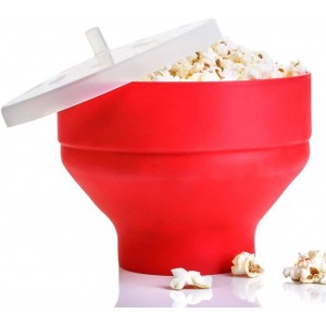 Hangarone Popcorn Silicone Micro-Onde Four Pliant Seau à Pop-Corn Popcorn Maker Silicone Pliable avec Couvercle Bol. - B07Y9HD529D