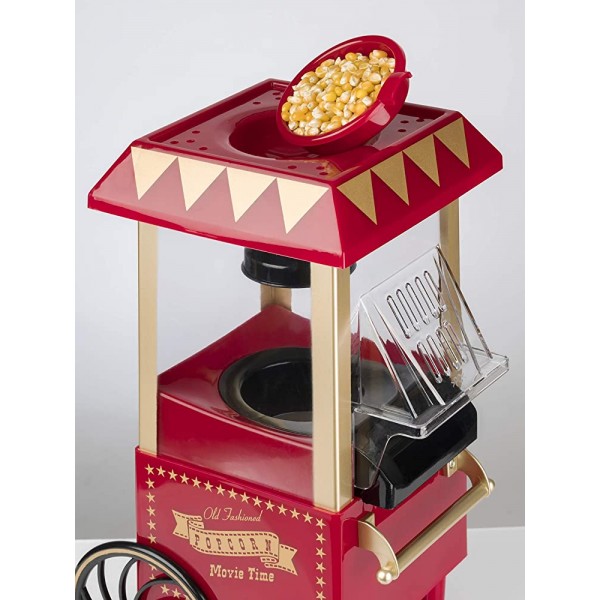 Korona 41100 machine à popcorn | Design rétro | Production sans huile grâce au procédé à air chaud | Facile à nettoyer | 1200 watts max. - B08P4Z7HRYM