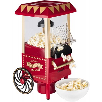 Korona 41100 machine à popcorn | Design rétro | Production sans huile grâce au procédé à air chaud | Facile à nettoyer | 1200 watts max. - B08P4Z7HRYM