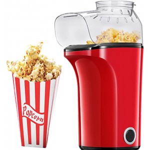 Machine à Pop-Corn à Air Chaud 1400W Électrique Machine à Popcorn à Domicile avec Tasse à Mesurer 120g Pop Corn Rapide de 3 Minutes sans BPA Aucune Huile Requise Rouge - B09KRYHW1TC