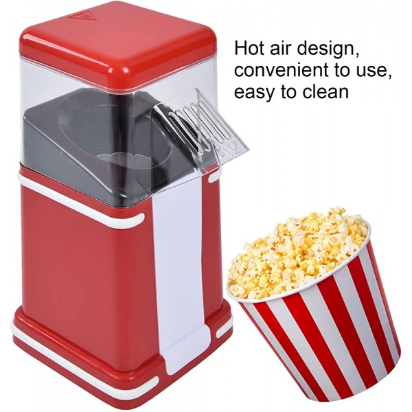 Machine à pop-corn à air chaud machine à pop-corn électrique à structure compacte 1200 W Machine à pop-corn pour regarder un film Utiliser un cadeau220V - B09ZYG9DLH8