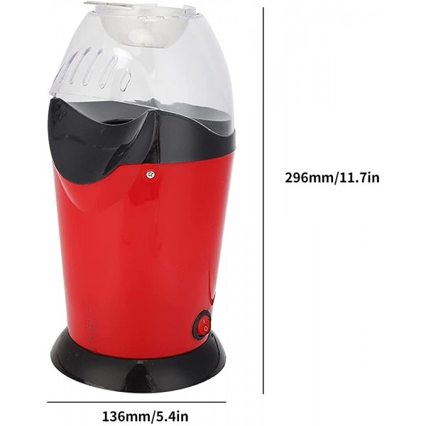 Machine à Pop-Corn électrique Portative Domestique Mini Popcorn Sans Huile à Air Chaud de 1200 W Fonction de Commutation à Un Bouton Adapté pour la Famille la FêteEU - B09Y9F1CMFK