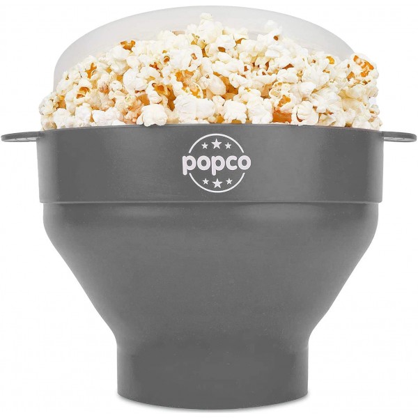 Popcorn Maker,Silicone Micro-ondes Popcorn Microwave Popper Bol À Pop Pliant Popcorn Maker Résistance Température avec Couvercle & Handles pour la Maison la Fête Film couleur aléatoire - B09FZWW6CCY