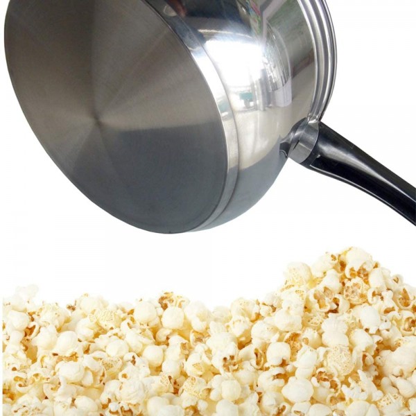 YC° Pop-Corn Snack Maker Popcorn Popper en Acier Inoxydable Stovetop - B08CGT228NG