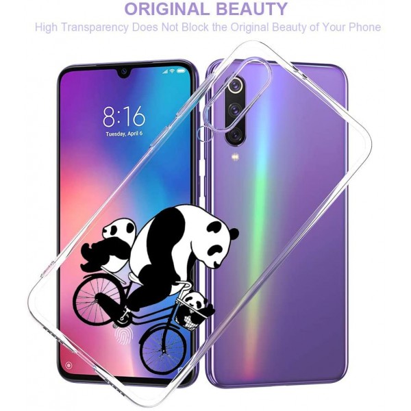 Oihxse Silicone Crystal Coque pour Xiaomi Redmi 5 Ultra-Thin Transparente Gel TPU Souple Etui Design Motif Mignon Panda Protection Antichoc Housse Bumper Panda A10 - B0888C5YDQ2