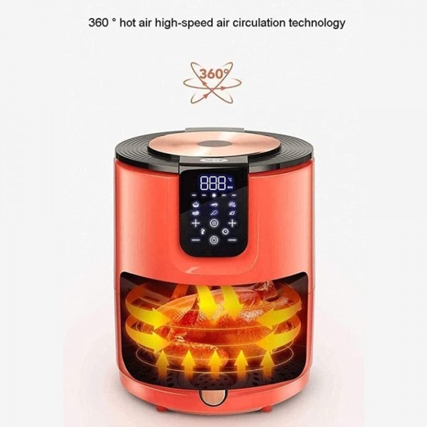 Angelay-Tian Friteuse à air 3,5 L 1400 W avec affichage numérique minuterie et contrôle de la température entièrement réglable pour une cuisson saine sans huile et faible en gras Color : A - B09F5R9H2BC