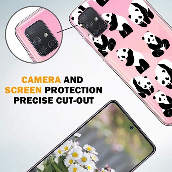 Oihxse Silicone Crystal Coque pour Samsung Galaxy S6 Ultra-Thin Transparente Gel TPU Souple Etui Design Motif Mignon Panda Protection Antichoc Housse Bumper Panda A6 - B0887W3W71O
