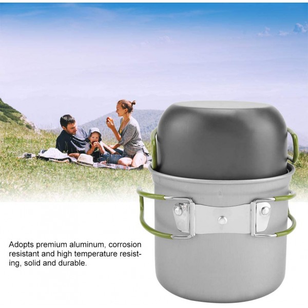 Weikeya Pot en Aluminium Portable 12,2 x 10,5 cm en Aluminium Portable BBQ Cookware pour la randonnée - B09KYGS9V41