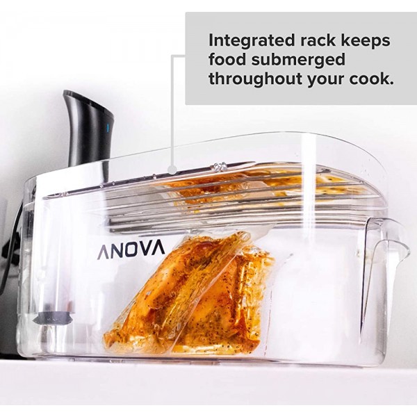 Anova Culinary | Bac et couvercle pour cuisson sous vide | Capacité de 16l | Couvercle et support amovible - B07XJRF5TWC