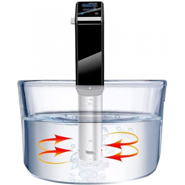 UOOD Cuiseur sous Vide circulateur d'immersion Thermique minuterie numérique de température précise Ultra-Calme Acier Inoxydable Noir - B09G1PF4KR1