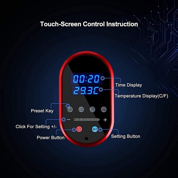XTZJ Cuiseur WiFi sous vide circulateur d'immersion thermique de 1200 watts cuisinière précise en acier inoxydable avec affichage numérique température et minuterie pour la cuisson application de - B093L5DMBNK