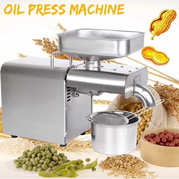 QPWZ Machine à huile étroite petite presse à huile automatique domestique et commerciale petite presse à huile intégrée multifonctionnelle intelligente et intelligente pour arachides et sésame - B09Z7W2T83P