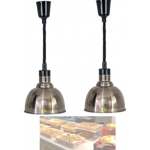 BOVDC Lampe Chauffe-Plats pour Pizza Steak Lampe Chauffante Portable pour Aliments avec Fil de Suspension Réglable de 65-170cm Lustre Cuisine Équipement de Cuisine D'hôtel 2 4 Pcs - B09HGP7V3YI