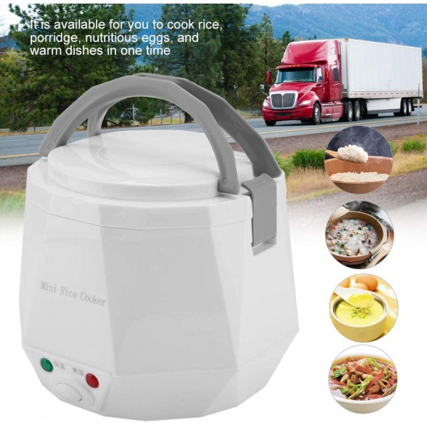 Ladieshow 1.6 L Mini boîte à lunch électrique Portable multifonctionnel cuiseur à riz cuiseur à vapeur pour camion 24V 140Wblanc - B08LD1X5MN9