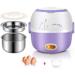 QSMGRBGZ Cuiseur À Riz 1.3L 200W 220V Steamer Intelligent Mini Multi-cuisinière à mesurer des Tasses œufs pour Cuire la Vapeur Riz Chaud Soupe,Violet - B08Q4FM6SSR