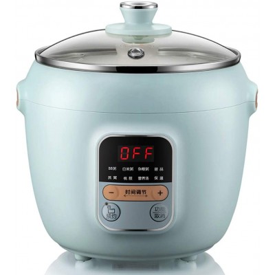 Électrique lent Mijoter Pot automatique céramiques à usage domestique Cuisinière Porridge Maker 1L multi Cooker,Vert - B08DY8T6TND