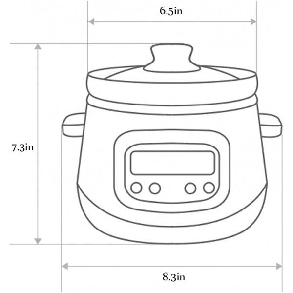 NUNYANG Mijoteuse électrique 1.2L marmite en céramique cuisinière électrique Intelligente Domestique multicuiseur avec Fonction de réservation et 6 réglages de Cuisson 120 W Abricot - B09KLTBPYJE