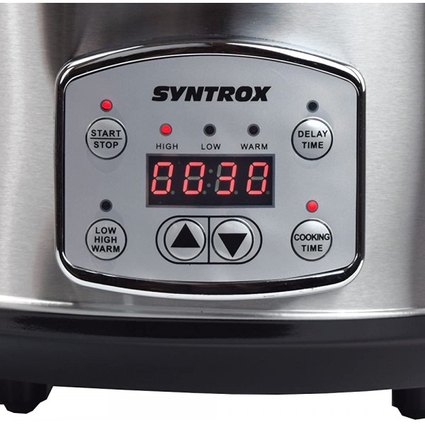 Syntrox Germany Cook numérique en acier inoxydable avec minuterie et fonction maintien au chaud 8 l - B00WU1IJTQB
